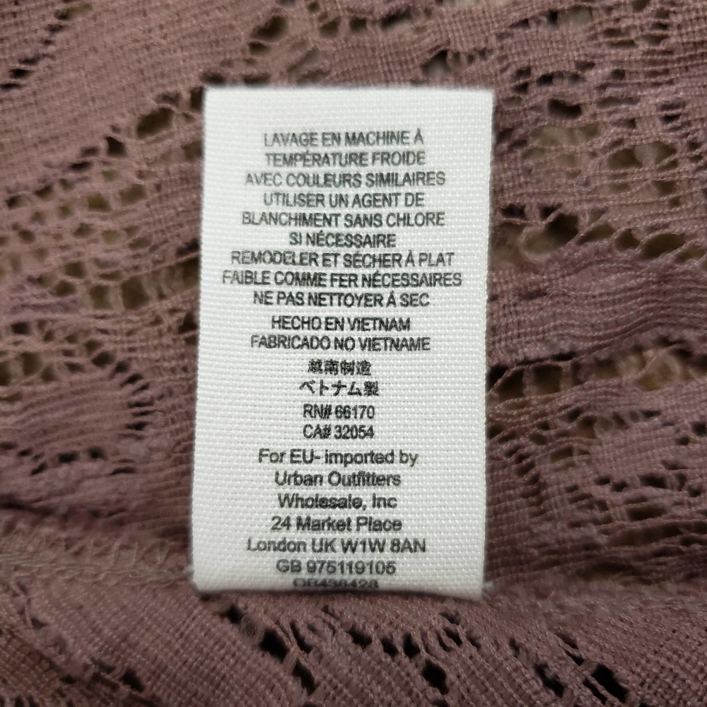 Free People Mauve/Pinkish/Taupe Lace Top ~ Size XS / Extra Small - Picture 12 of 12